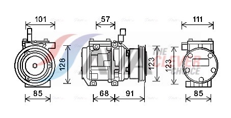 Compressor, air conditioning - KAAK145 AVA QUALITY COOLING