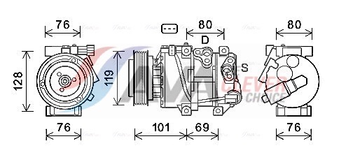 Compressore, Climatizzatore - KAAK279 AVA QUALITY COOLING