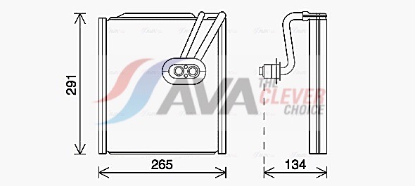 Evaporator, air conditioning - KAV292 AVA QUALITY COOLING