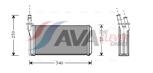 Heat Exchanger, interior heating - LC6074 AVA QUALITY COOLING