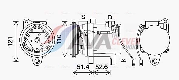 Compressor, air conditioning - MCAK019 AVA QUALITY COOLING