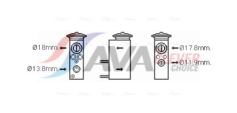 Expansion Valve, air conditioning - MS1599 AVA QUALITY COOLING