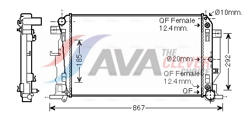 Radiator, engine cooling - MS2445 AVA QUALITY COOLING