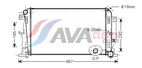 Radiator, engine cooling - MS2446 AVA QUALITY COOLING