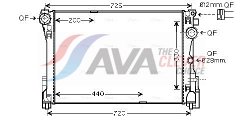 Radiator, engine cooling - MS2693 AVA QUALITY COOLING