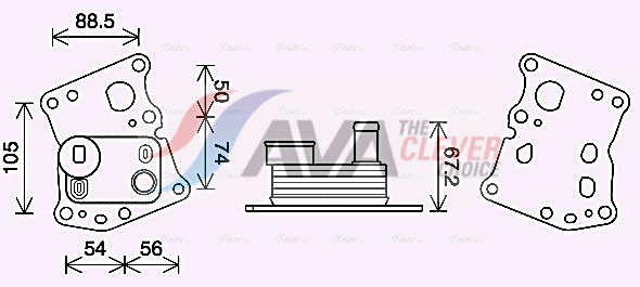 Radiatore olio, Olio motore - MS3701 AVA QUALITY COOLING