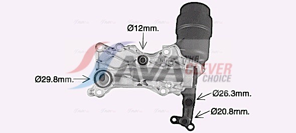 Oil Cooler, engine oil - MS3741H AVA QUALITY COOLING