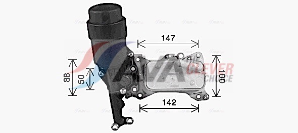 Oil Cooler, engine oil - MS3741H AVA QUALITY COOLING