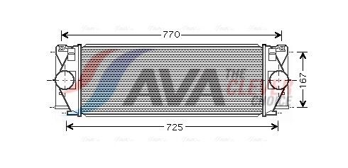 Intercooler, charger - MS4396 AVA QUALITY COOLING