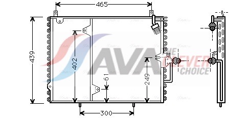Condenser, air conditioning - MS5160 AVA QUALITY COOLING