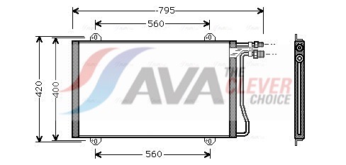 Condenser, air conditioning - MS5219 AVA QUALITY COOLING