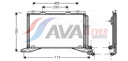 Condenser, air conditioning - MS5222 AVA QUALITY COOLING