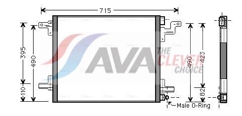 Condenser, air conditioning - MS5377 AVA QUALITY COOLING