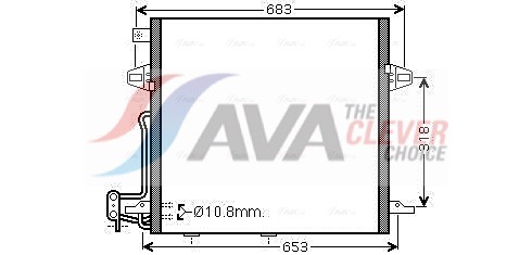 Condenser, air conditioning - MS5406D AVA QUALITY COOLING