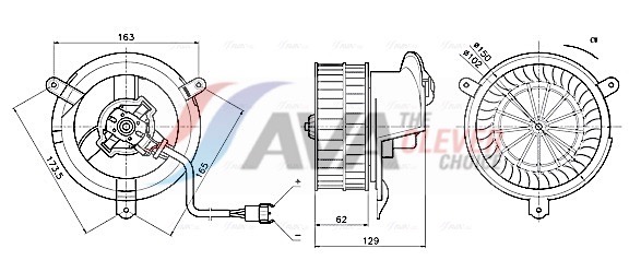 Interior Blower - MS8784 AVA QUALITY COOLING
