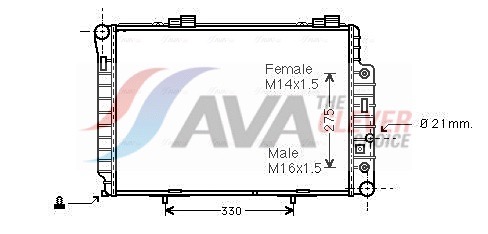 Radiator, engine cooling - MSA2174 AVA QUALITY COOLING