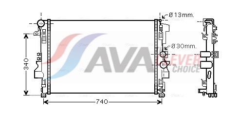Radiator, engine cooling - MSA2356 AVA QUALITY COOLING