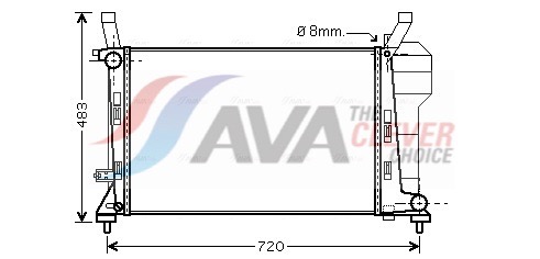 Radiator, engine cooling - MSA2363 AVA QUALITY COOLING