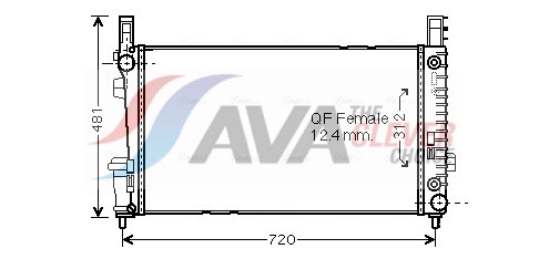 Radiator, engine cooling - MSA2364 AVA QUALITY COOLING