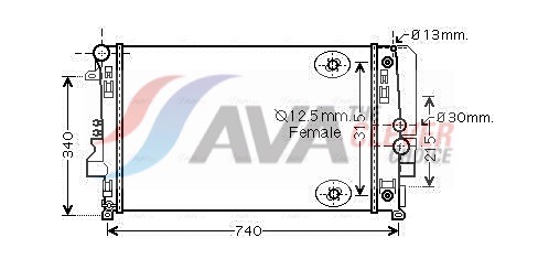 Radiatore, Raffreddamento motore - MSA2460 AVA QUALITY COOLING