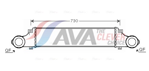 Intercooler, charger - MSA4354 AVA QUALITY COOLING