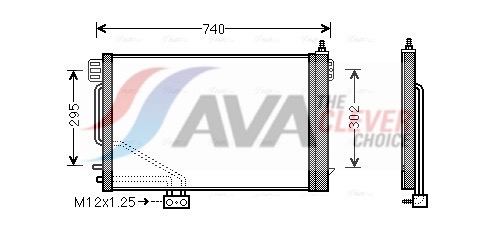 Condenser, air conditioning - MSA5200D AVA QUALITY COOLING