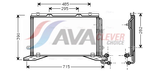 Condenser, air conditioning - MSA5268 AVA QUALITY COOLING