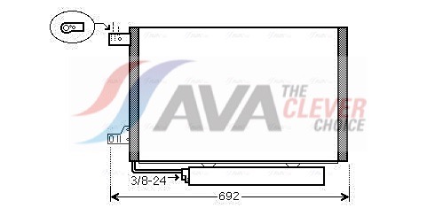 Condenser, air conditioning - MSA5386D AVA QUALITY COOLING