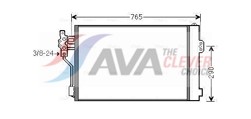Condenser, air conditioning - MSA5484D AVA QUALITY COOLING