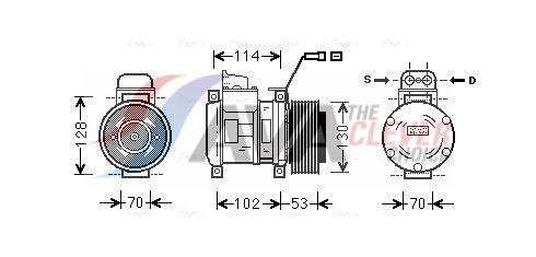 Compressore, Climatizzatore - MSAK583 AVA QUALITY COOLING