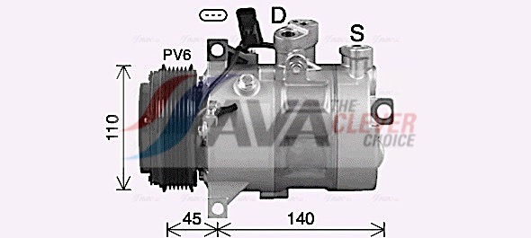 Compressor, air conditioning - MSAK747 AVA QUALITY COOLING