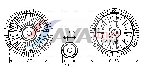 Clutch, radiator fan - MSC412 AVA QUALITY COOLING