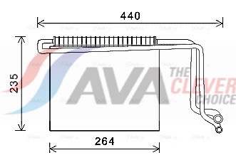 Evaporator, air conditioning - MSV563 AVA QUALITY COOLING