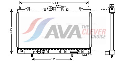 Radiator, engine cooling - MT2123 AVA QUALITY COOLING