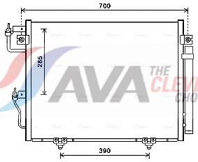 Condenser, air conditioning - MT5231D AVA QUALITY COOLING