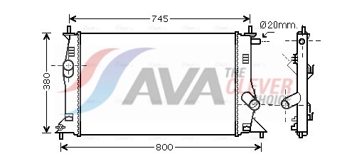 radiatorius, variklio aušinimas - MZ2183 AVA QUALITY COOLING