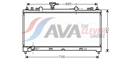 Radiator, engine cooling - MZ2226 AVA QUALITY COOLING