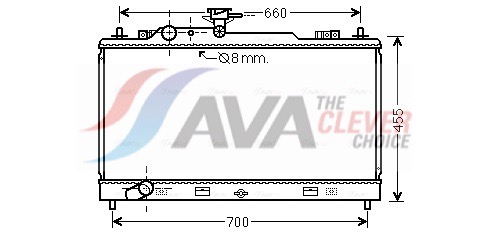 Radiator, engine cooling - MZ2227 AVA QUALITY COOLING