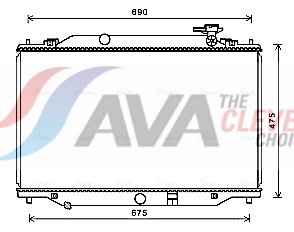 Radiator, engine cooling - MZ2270 AVA QUALITY COOLING