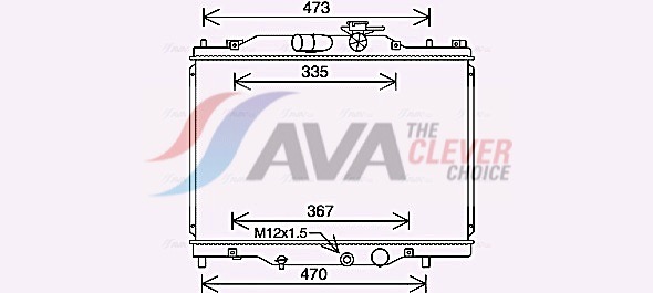Radiator, engine cooling - MZ2291 AVA QUALITY COOLING