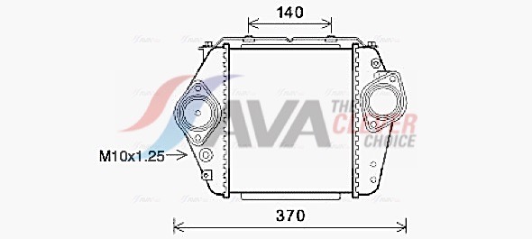 tarpinis suslėgto oro aušintuvas, kompresorius - MZ4244 AVA QUALITY COOLING