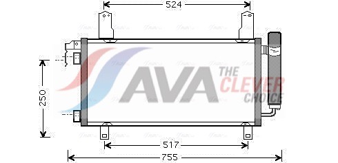 Condenser, air conditioning - MZ5157D AVA QUALITY COOLING