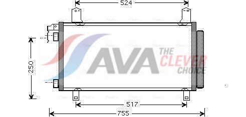 Condenser, air conditioning - MZ5158D AVA QUALITY COOLING