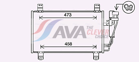 Condenser, air conditioning - MZ5283D AVA QUALITY COOLING