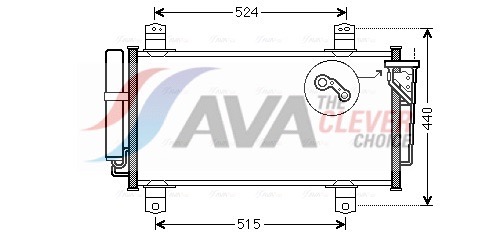 Condenser, air conditioning - MZA5231D AVA QUALITY COOLING