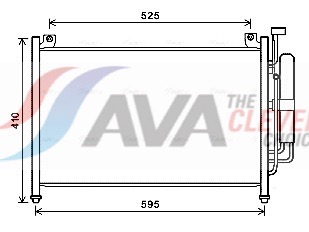 Condenser, air conditioning - MZA5236D AVA QUALITY COOLING