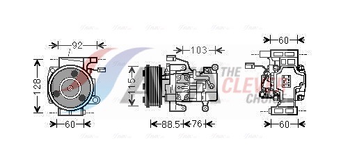 Compressor, air conditioning - MZAK251 AVA QUALITY COOLING