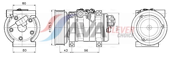 Compressor, air conditioning - MZAK302 AVA QUALITY COOLING