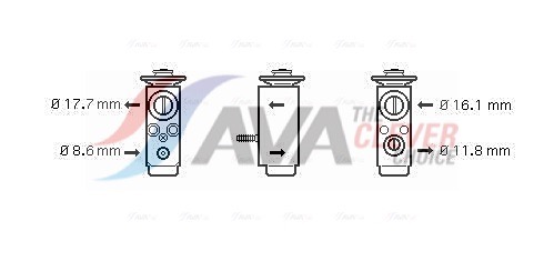 Expansion Valve, air conditioning - OL1352 AVA QUALITY COOLING