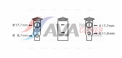 Expansion Valve, air conditioning - OL1411 AVA QUALITY COOLING